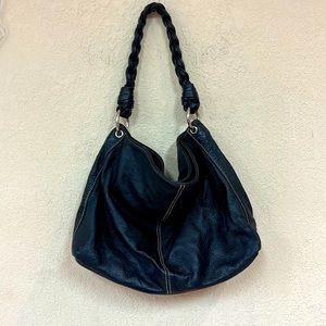 RALPH LAUREN Black Leather Shoulder Bag Purse